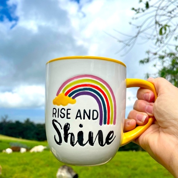Other - 𝅺rise And Shine Rainbow Ceramic Mug NWT